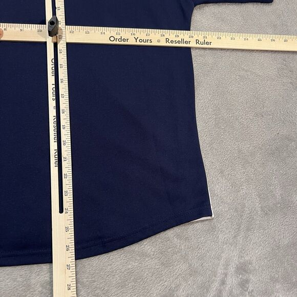 Atlanta Braves Baseball Jersey Youth Large 14/16 Blue MLB Team Athletics - Picture 6 of 6